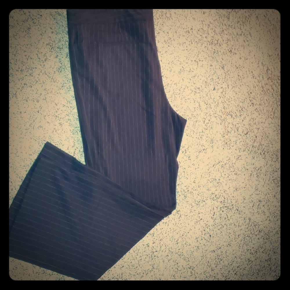 👖Lane Bryant black slacks w/red stripes